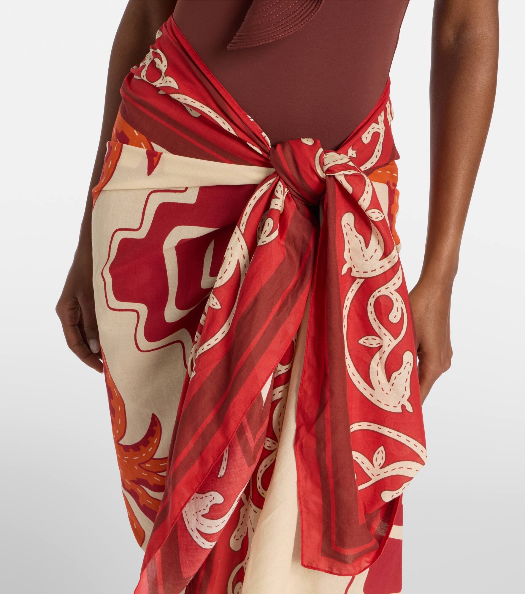 Cotton printed beach cover-up - 4
