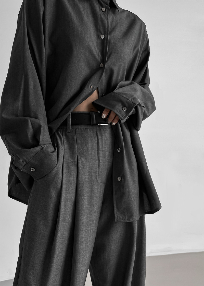 Gelso Shirt - Dark Grey Melange 9
