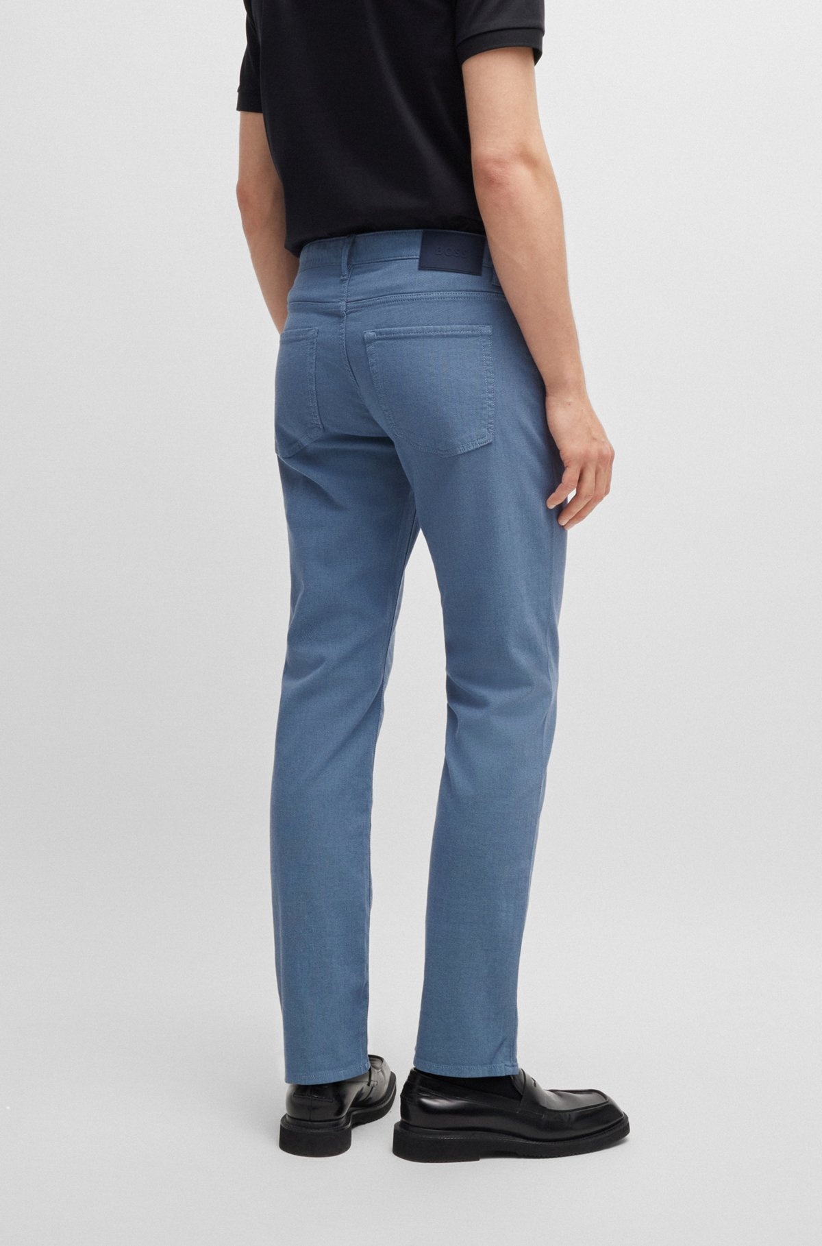 SLIM-FIT JEANS IN TWO-TONE STRETCH DENIM - 4