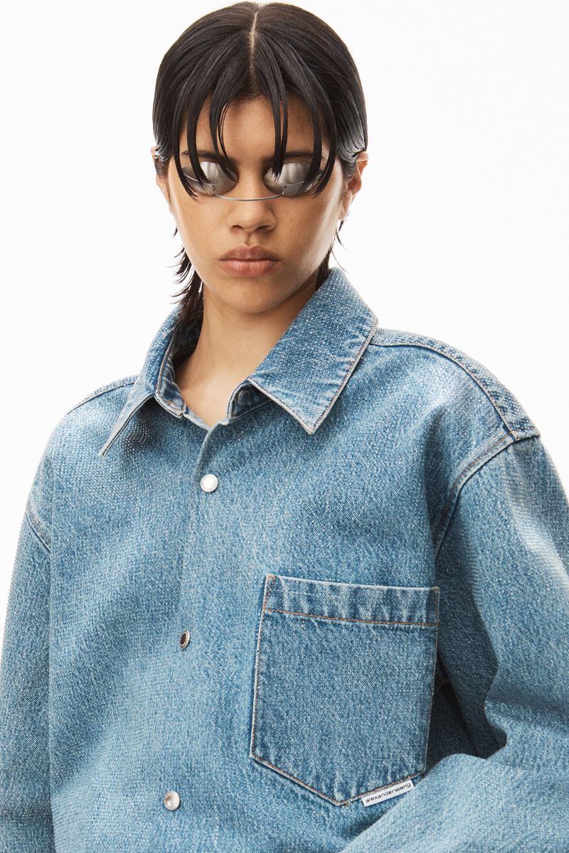 CLEAR HOTFIX OVERSIZED SHIRT IN DENIM 3