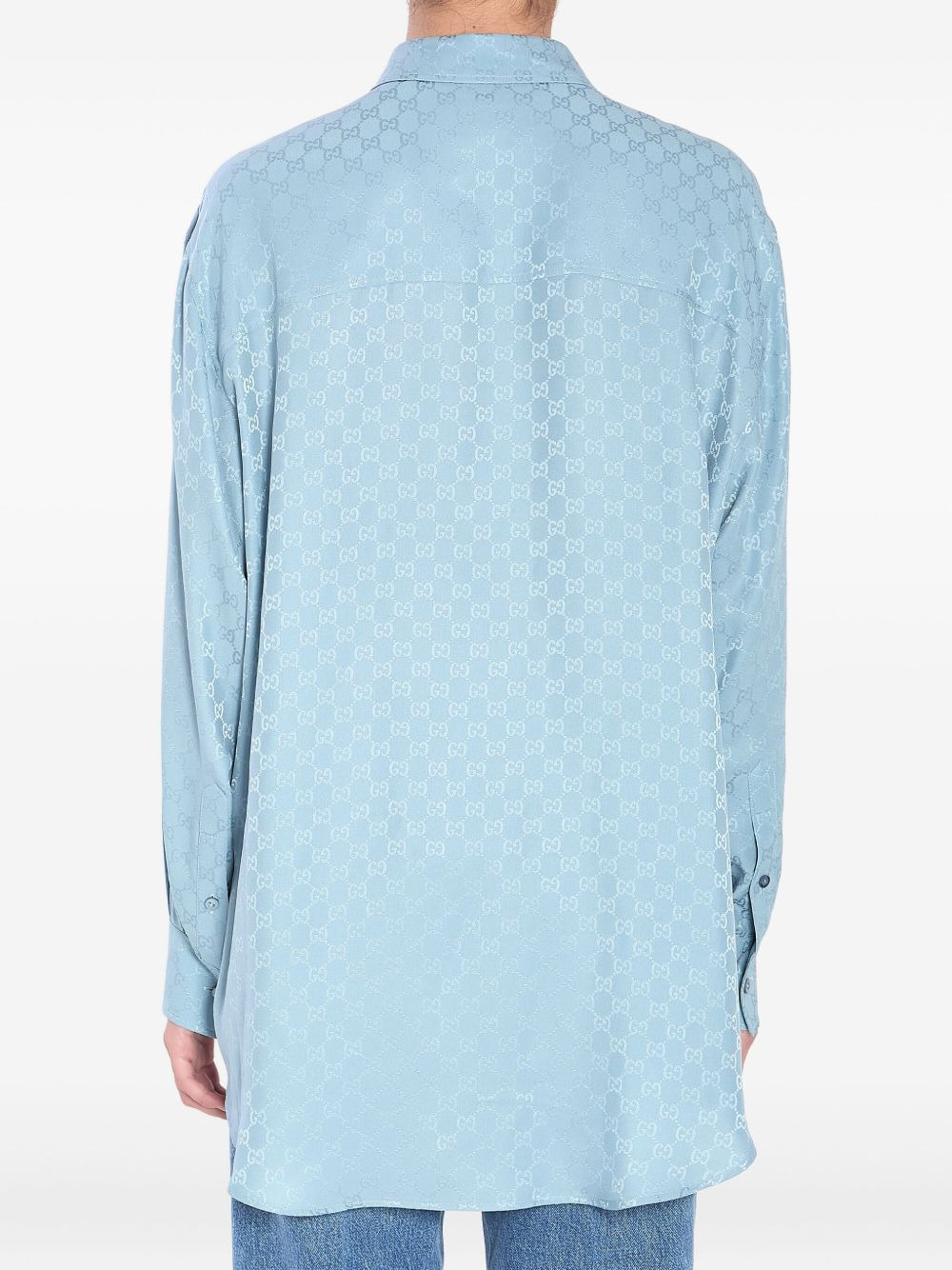 GG monogram silk shirt - 5