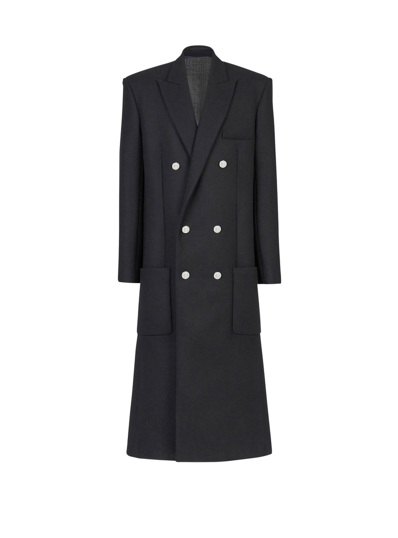 Long asymmetrical wool coat 1