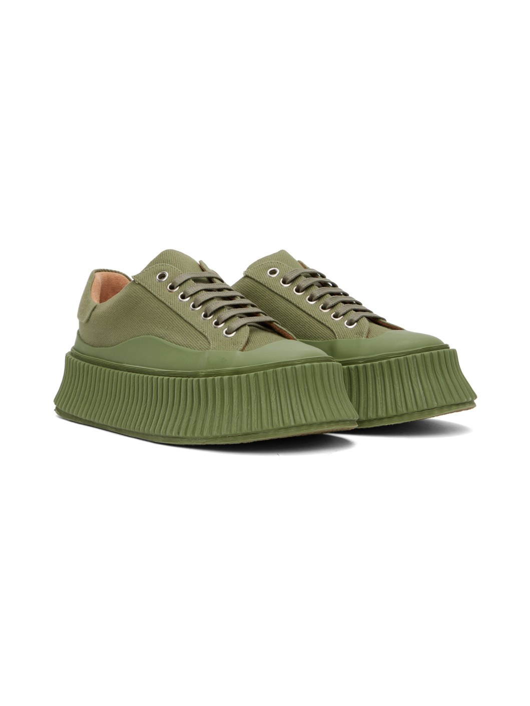 Green Platform Sneakers - 4