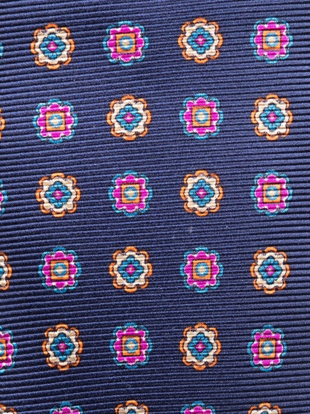 geometric-print silk tie - 2