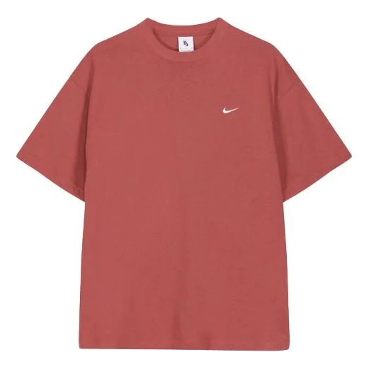 Nike Lab Solo Swoosh Basic Sports Short Sleeve Red DA0321-661 - 1