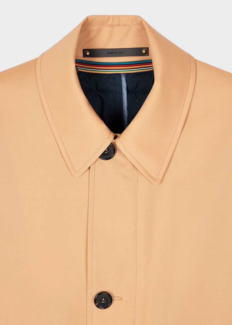 Paul Smith Tan 'Storm System' Wool Mac With Detachable Gilet outlook