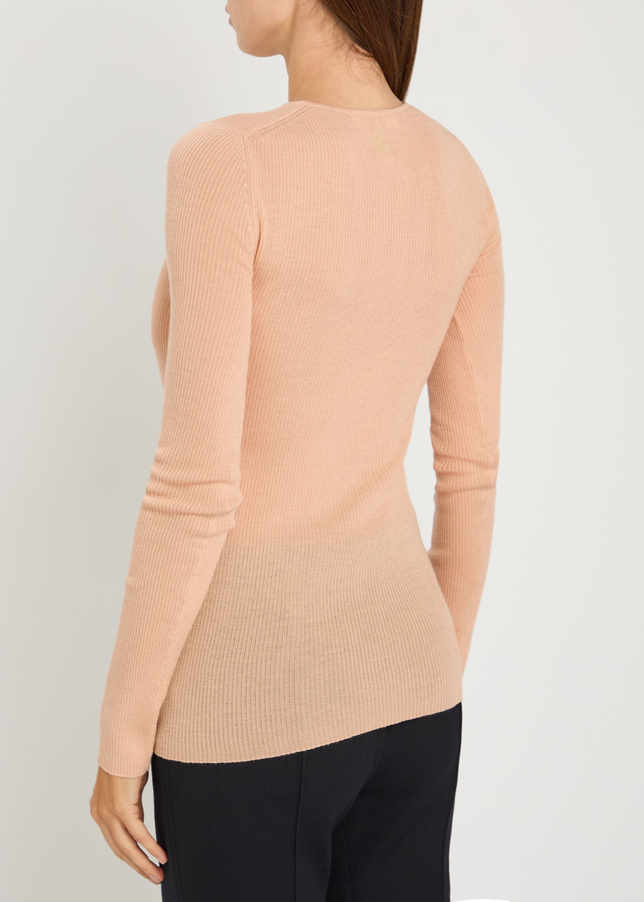 Chloe Ribbed-knit Wool top - 3