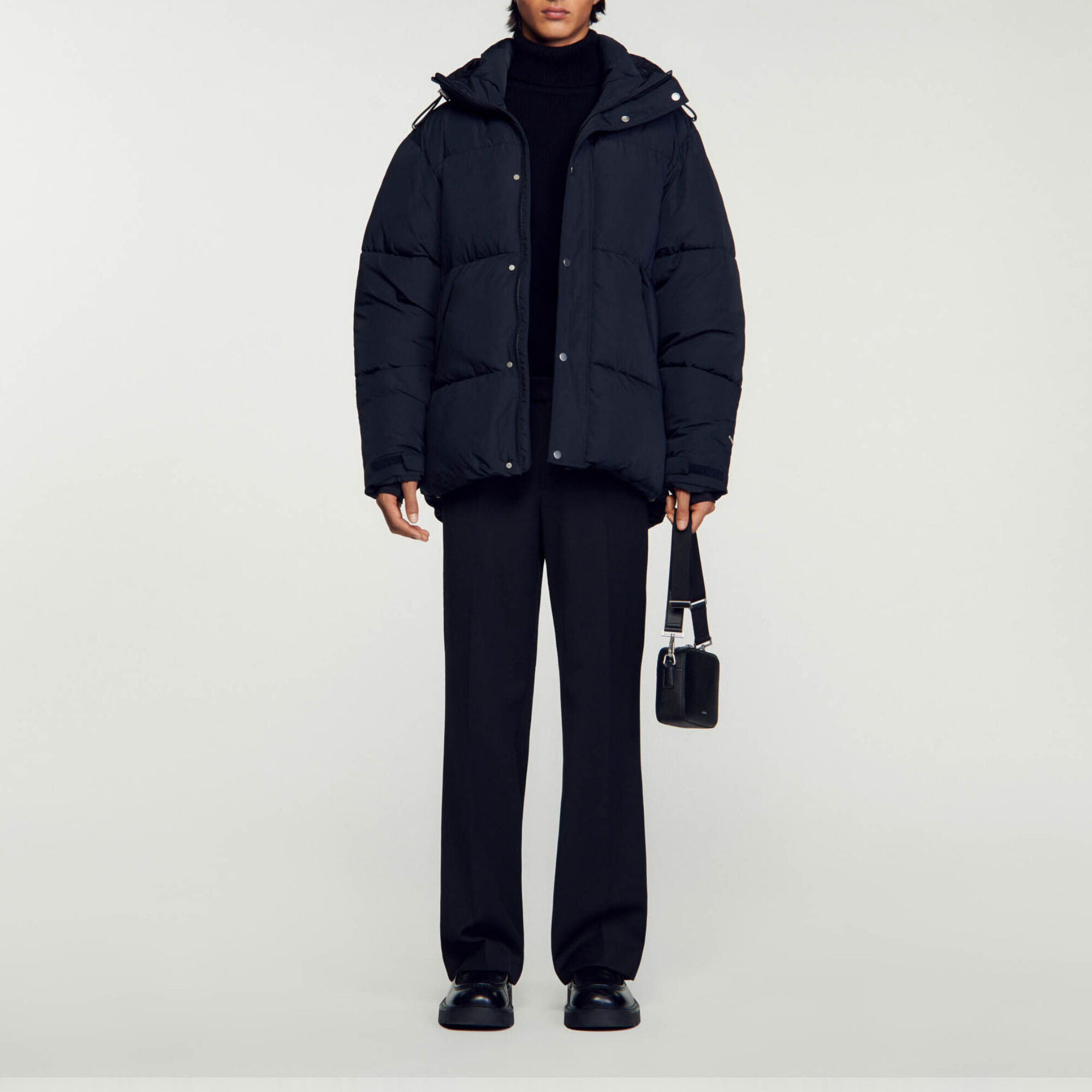 3/4-LENGTH HOODED PUFFER JACKET - 2