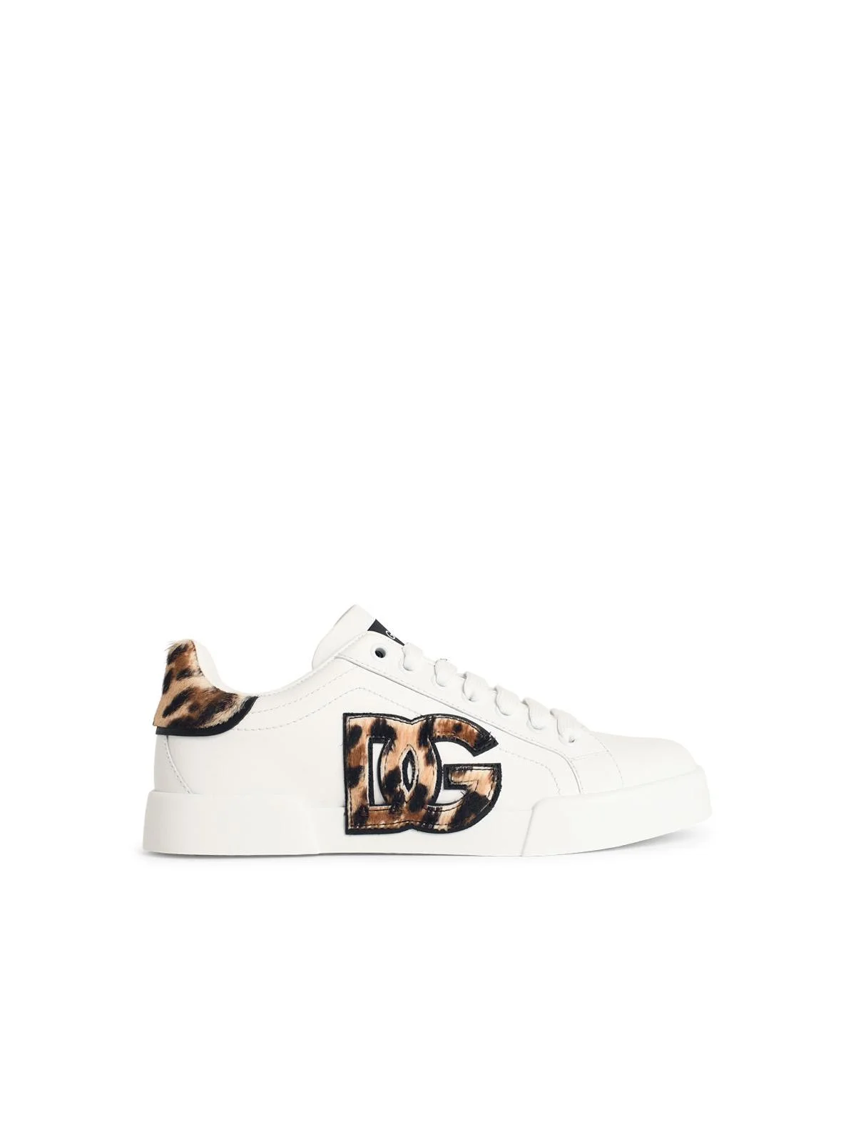 Dolce & Gabbana 'Portofino' White Leather Sneakers Women - 1