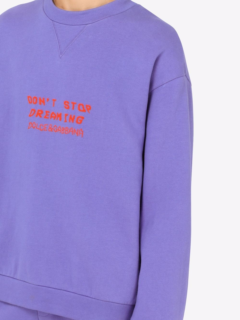 embossed cotton-blend sweatshirt - 5