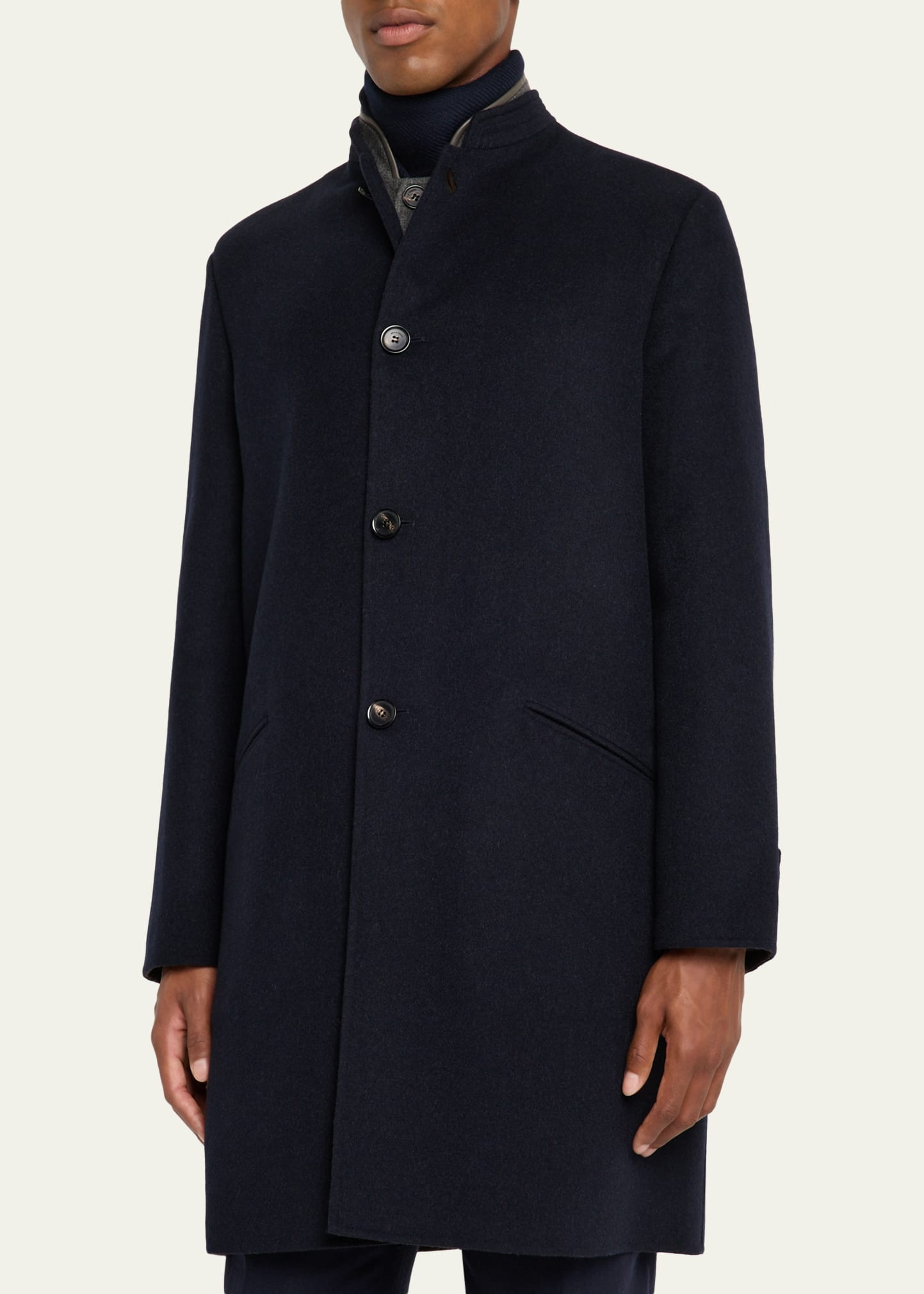 Men's Javier Double Knit Cashmere Rain Overcoat - 4