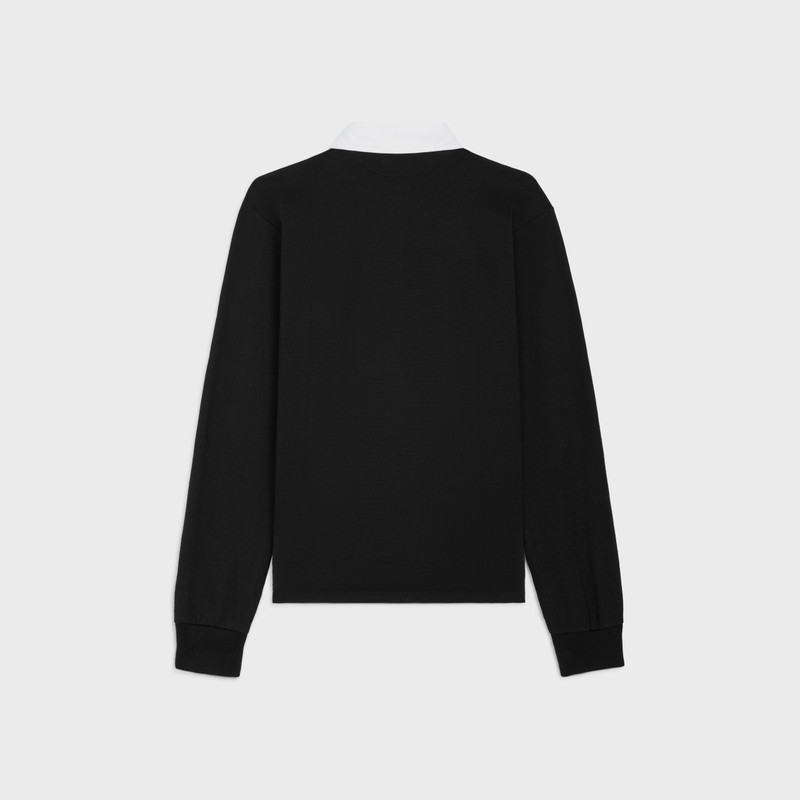 CELINE blason polo shirt in striped jersey outlook