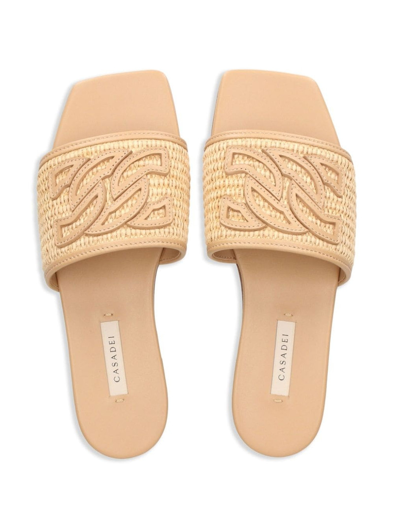 Portofino woven-raffia slides 4