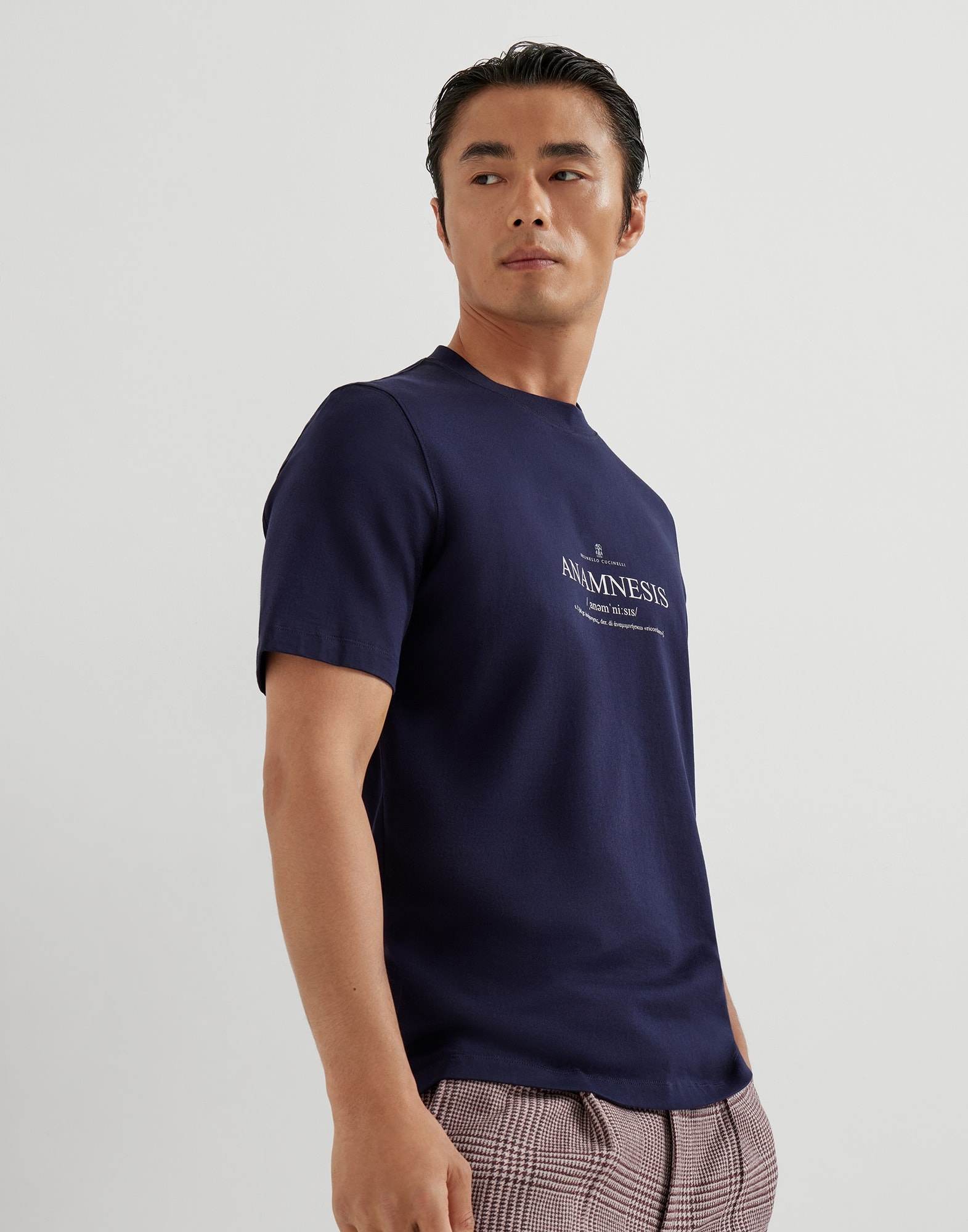Cotton jersey crew-neck T-shirt with print - 1