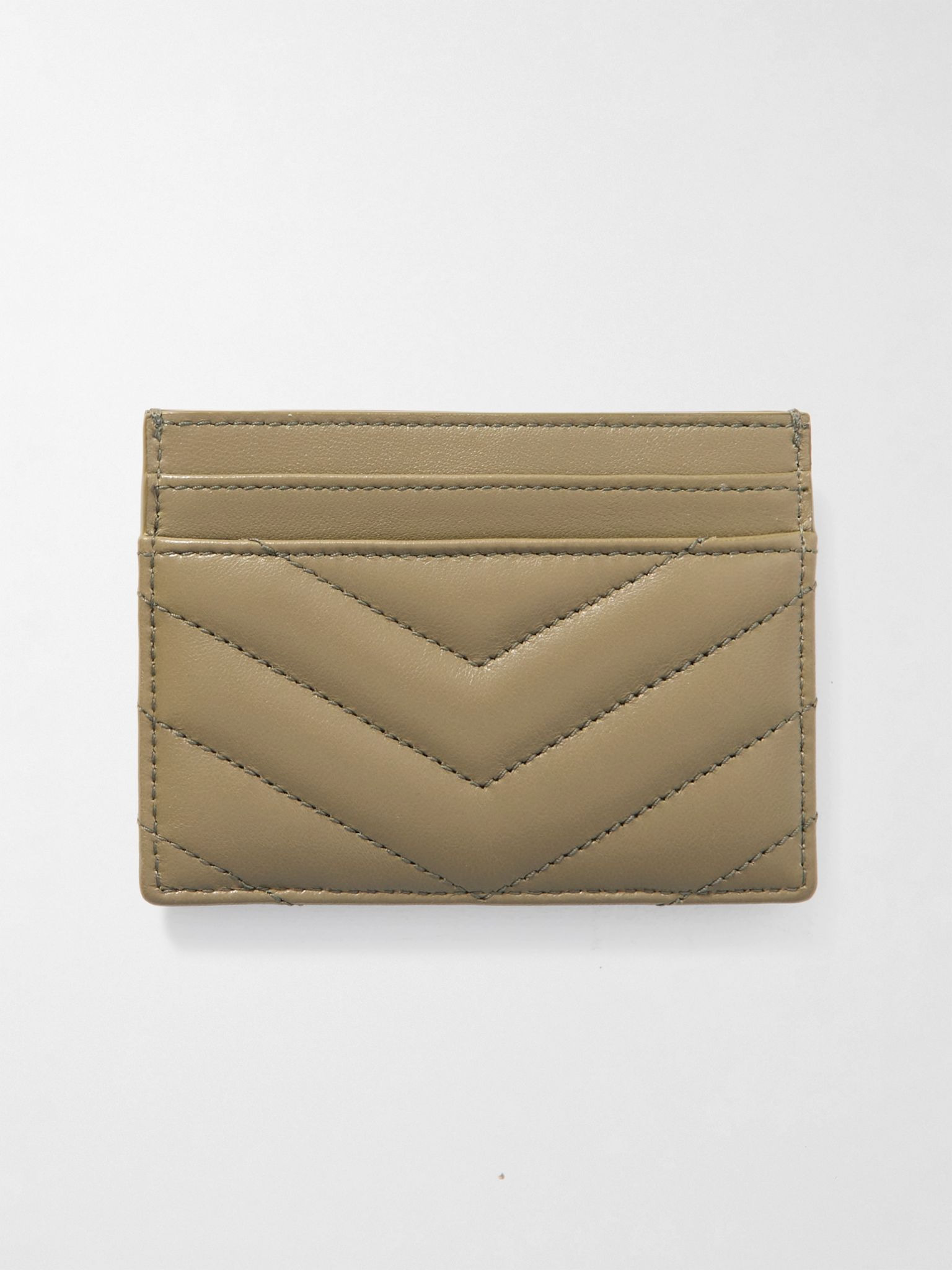 Cassandre matelassé leather cardholder Green - 3