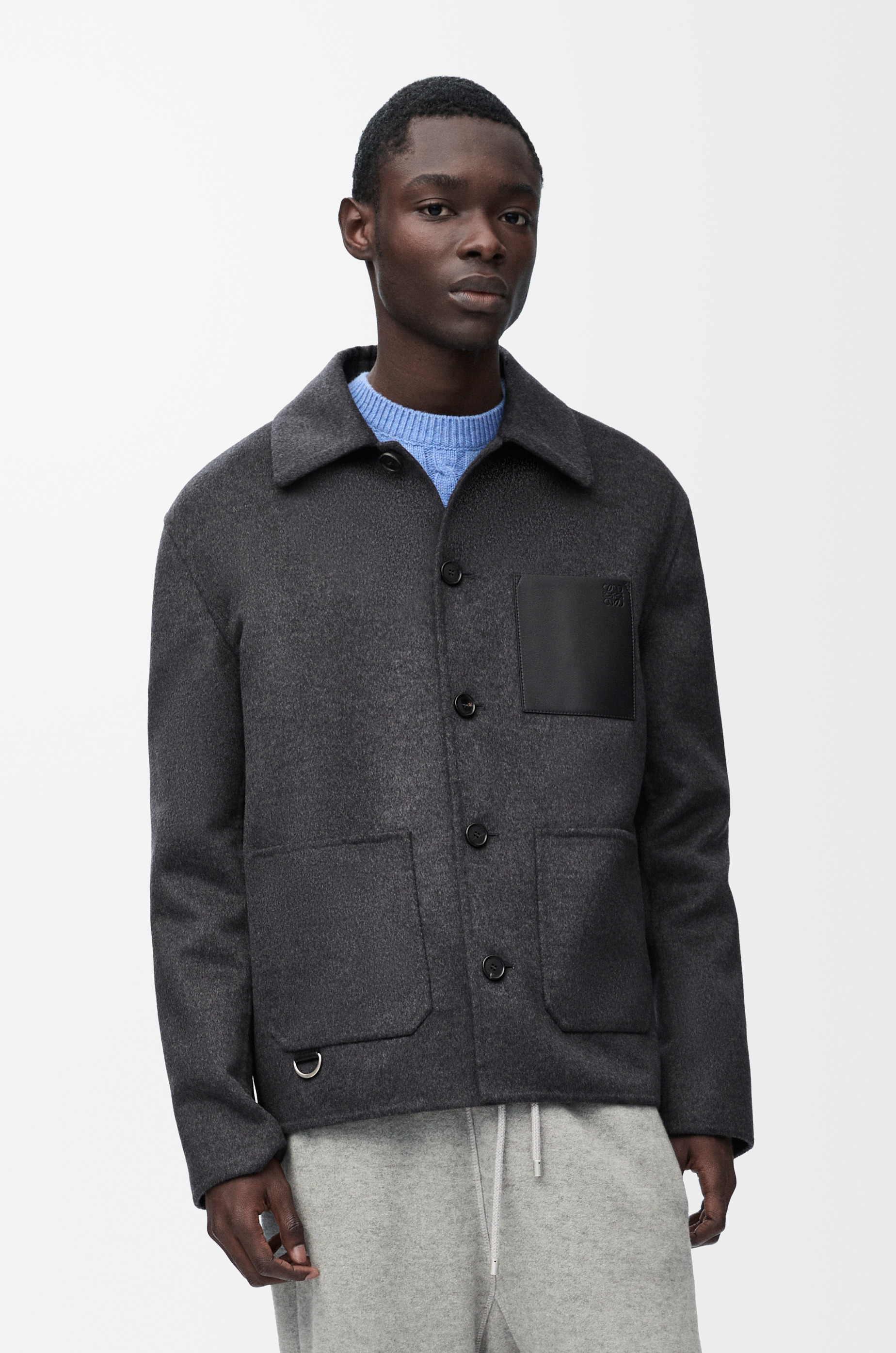 Workwear jacket in wool and cashmere - 3