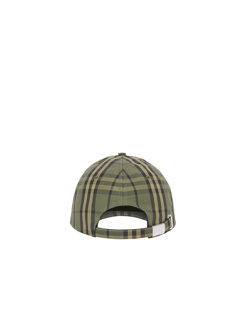 check-print canvas baseball cap - 2