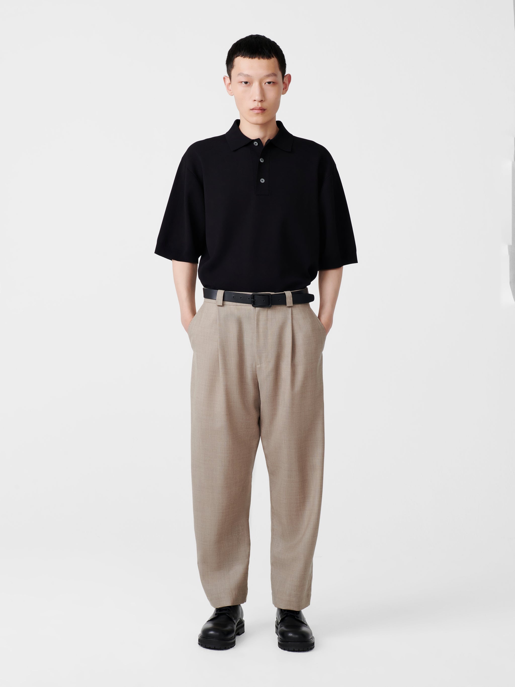 Tuck Tropical Wool Pant - 3