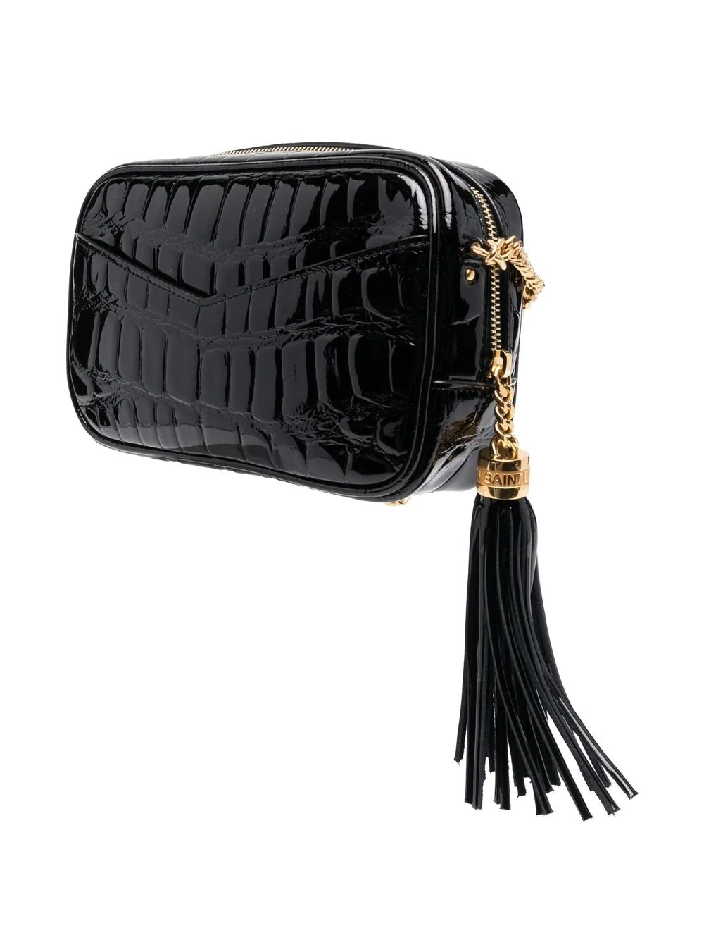 Lou crocodile-effect crossbody bag - 4