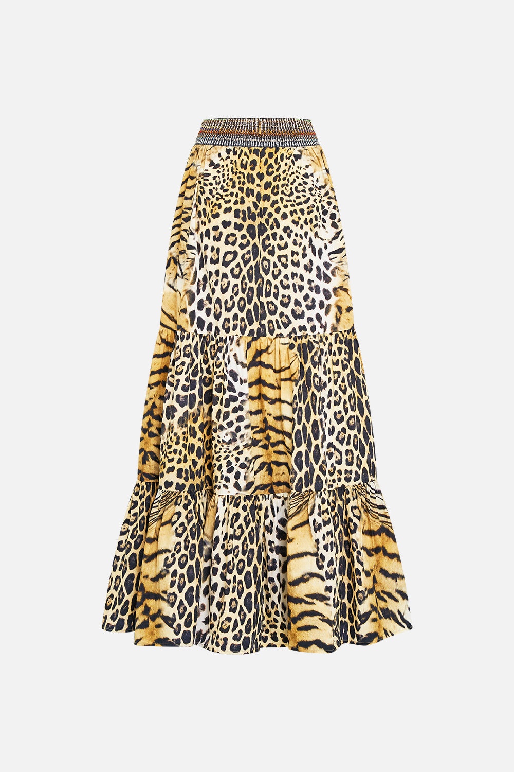 HIGH WAISTED TIERED SKIRT - 7