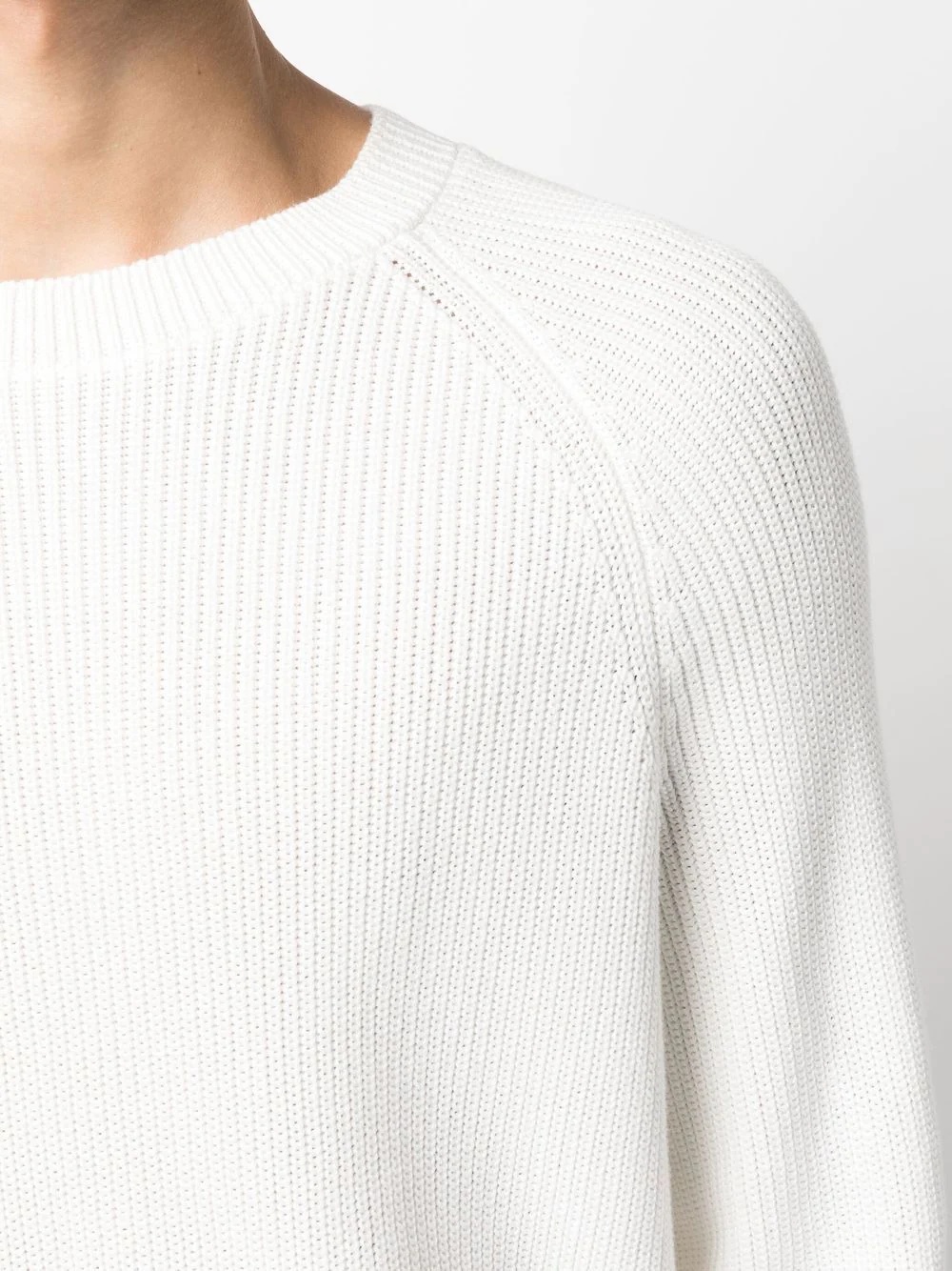 ribbed-knit long-sleeved sweatshirt - 5