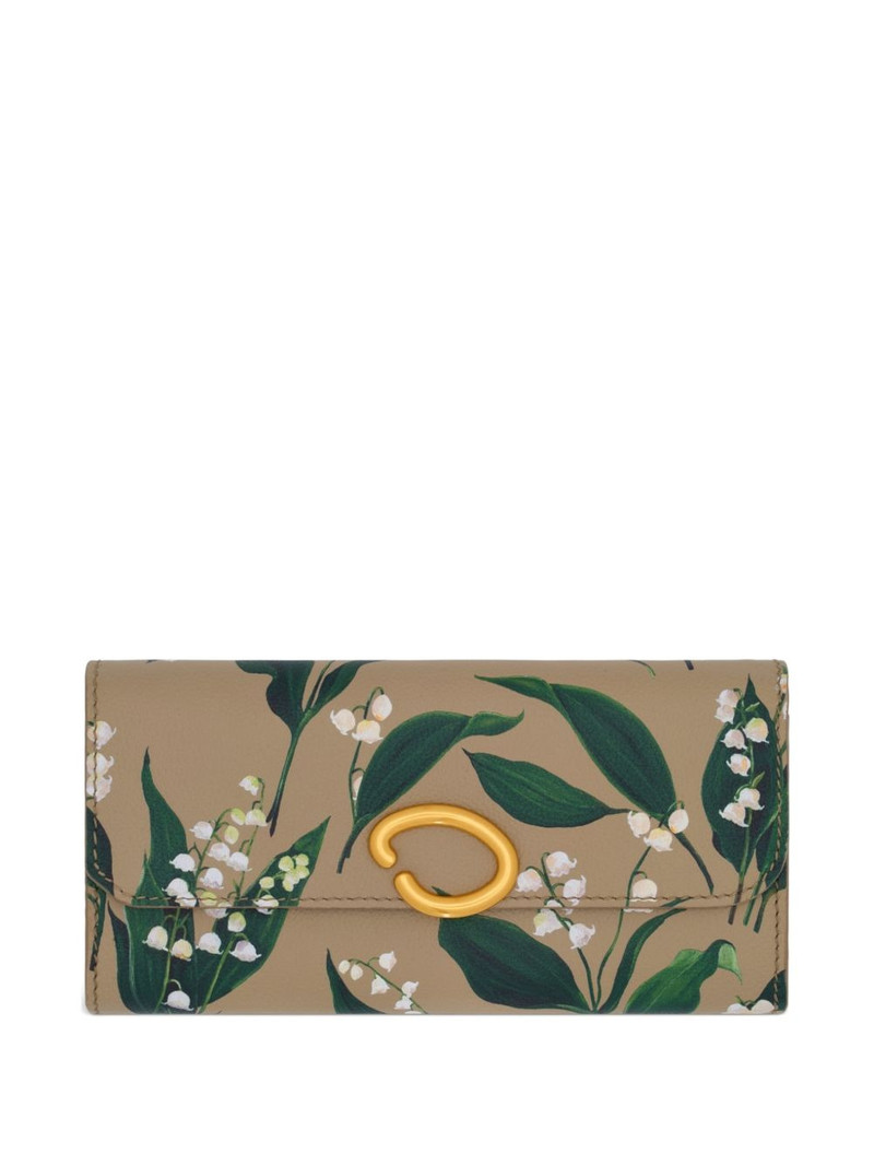 Lily of the Valley-printed Continental wallet 1