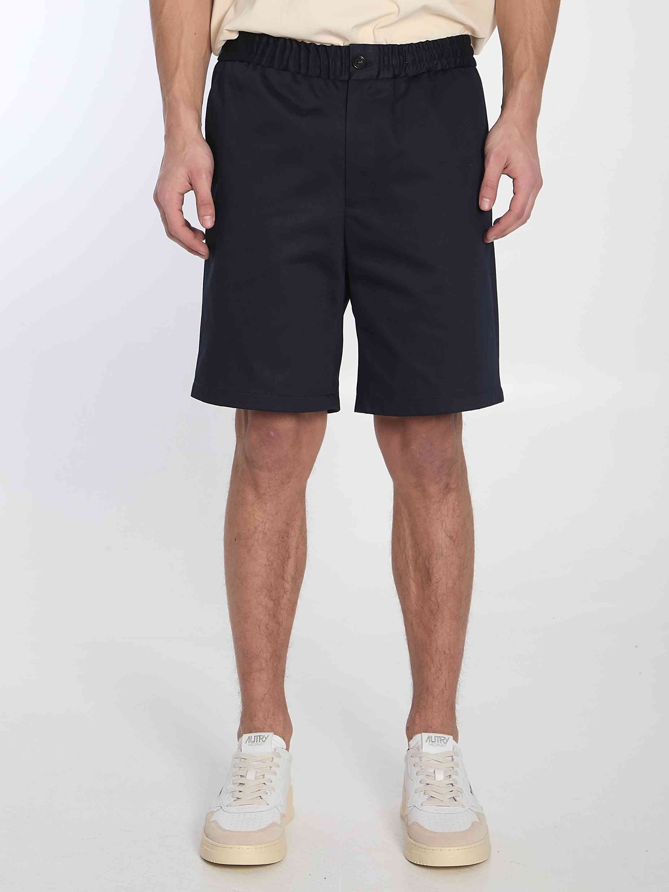 Ami Paris Men Cotton Bermuda Shorts - 1