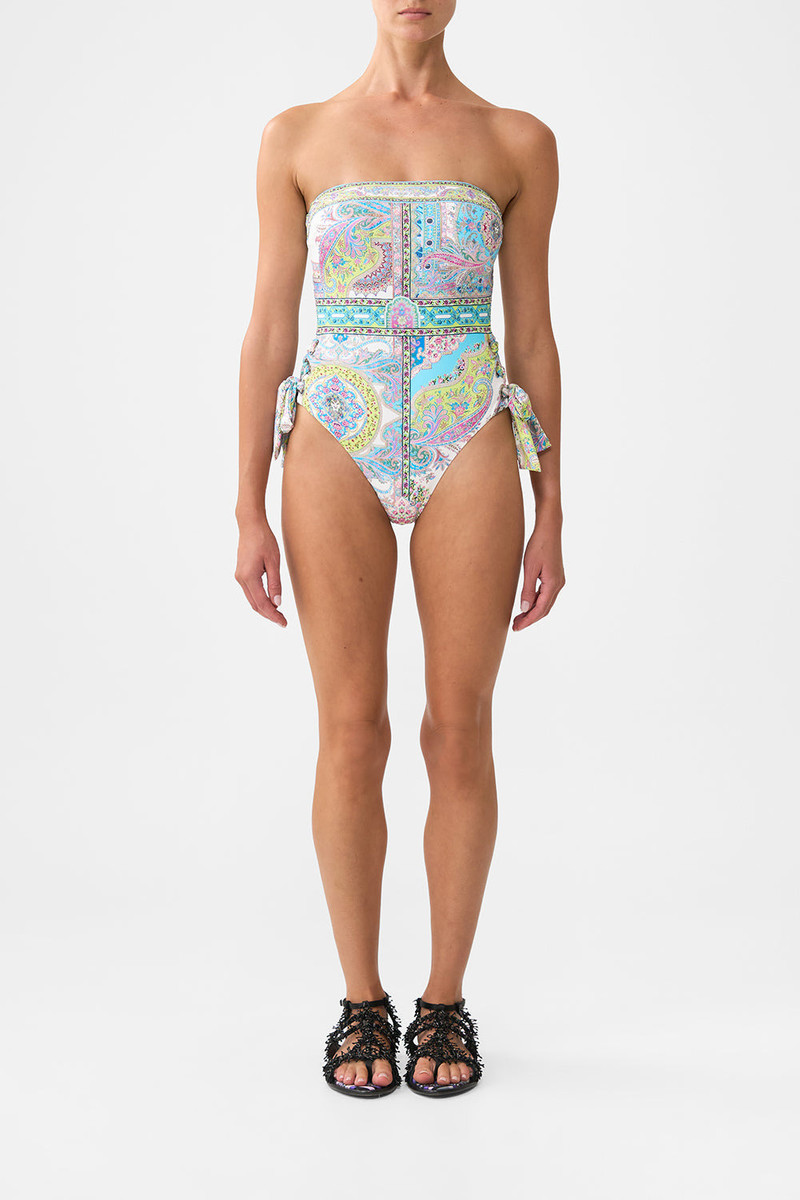 CAMILLA BANDEAU ONE PIECE WITH EYELET TIE SIDES outlook