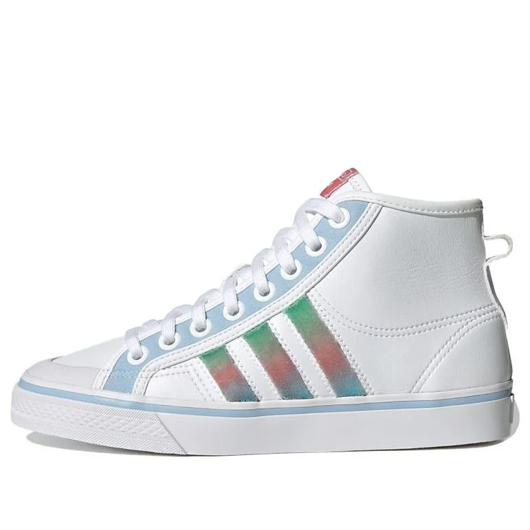 (WMNS) adidas originals Nizza Hi Shoes White/Blue/Green GZ2796 - 1