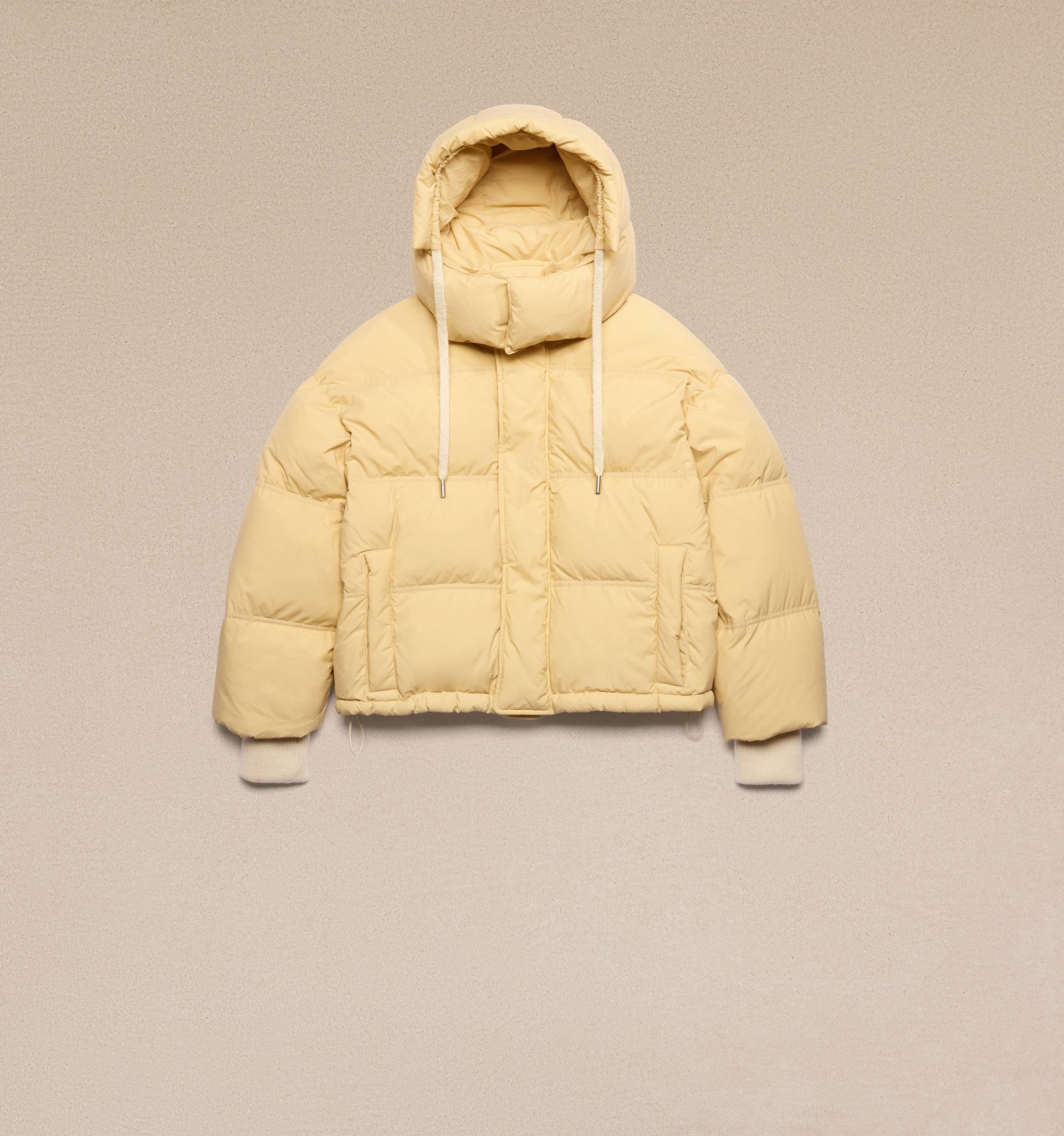 AMI Alexandre Mattiussi Taupe Water-Repellent Coat