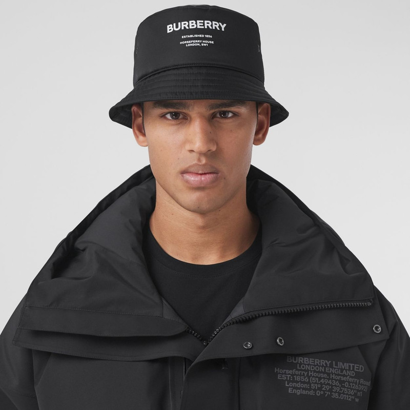 Horseferry Print Nylon Bucket Hat 3