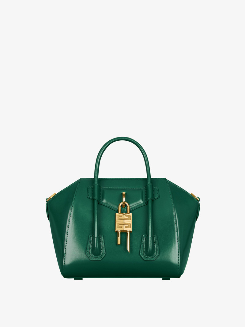 MINI ANTIGONA LOCK BAG IN BOX LEATHER 1