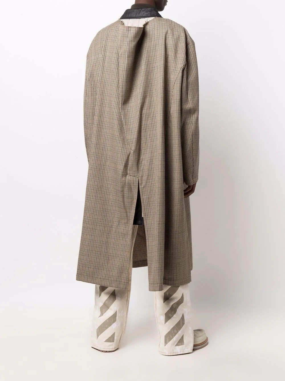 cotton twill deconstructed coat - 4