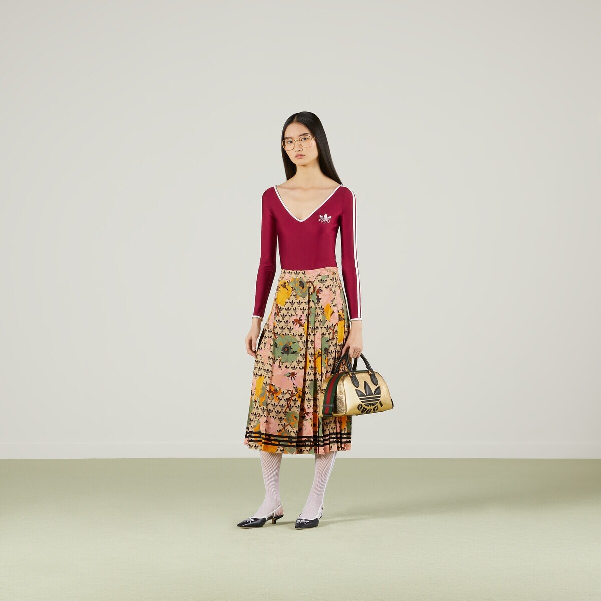 adidas x Gucci GG Trefoil poppies skirt - 2