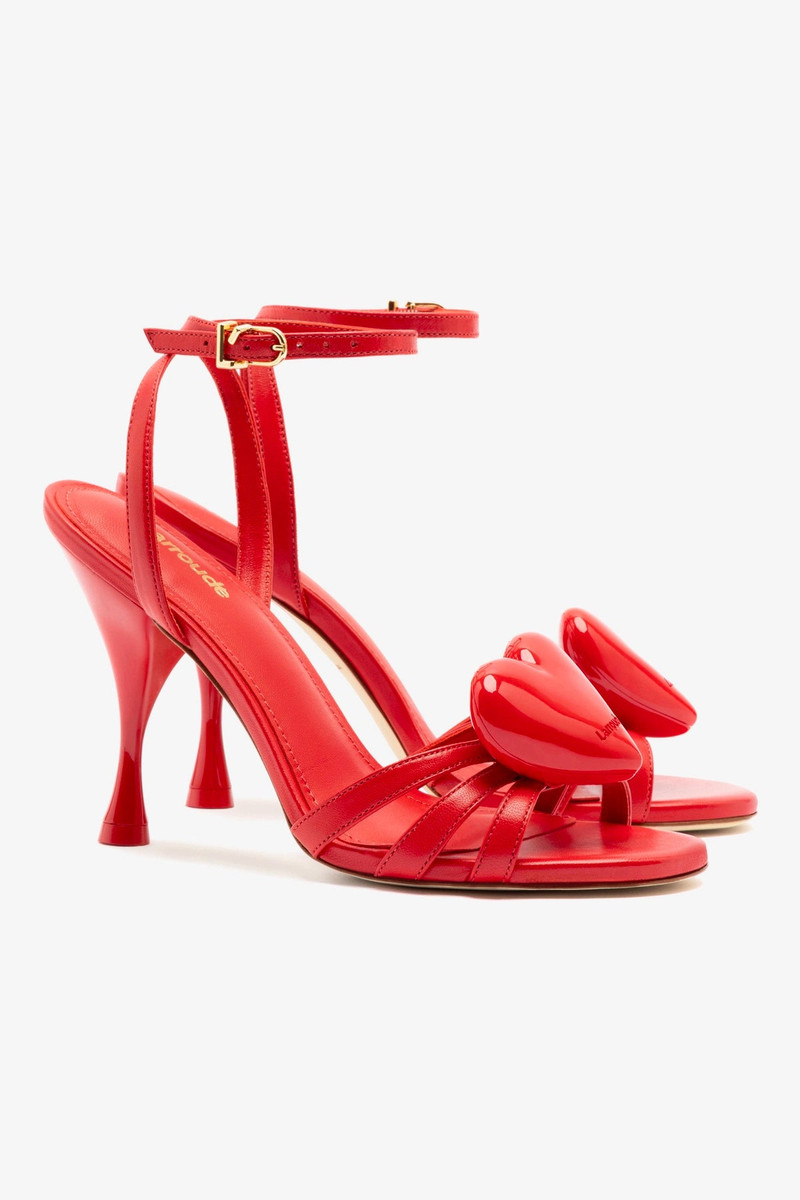 Amore Sandal in Scarlet Leather 3