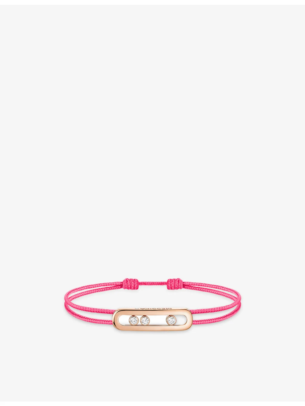 Messika Care(s) 18ct Rose Gold and 0.09ct Diamond Cord Bracelet - 1