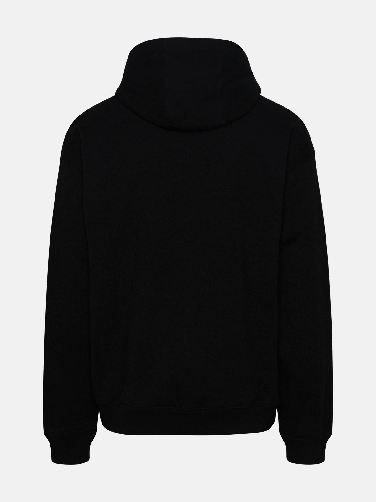 BLACK COTTON SWEATSHIRT - 3