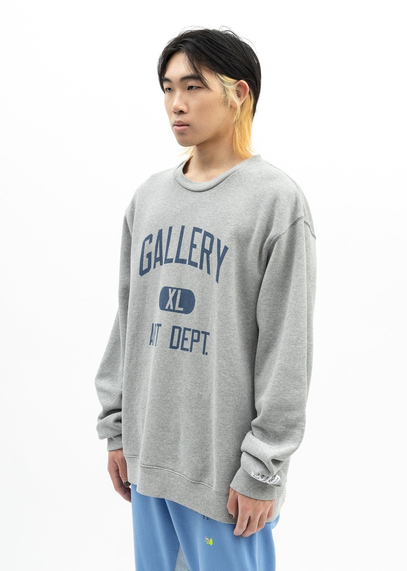 Gallery Dept Heather Grey Blue Art Dept Crewneck - 2