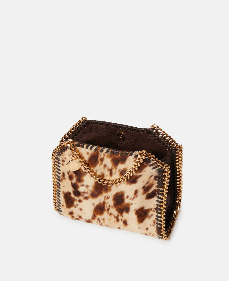 Stella McCartney Falabella Appaloosa Print Velvet Tiny Tote Bag outlook