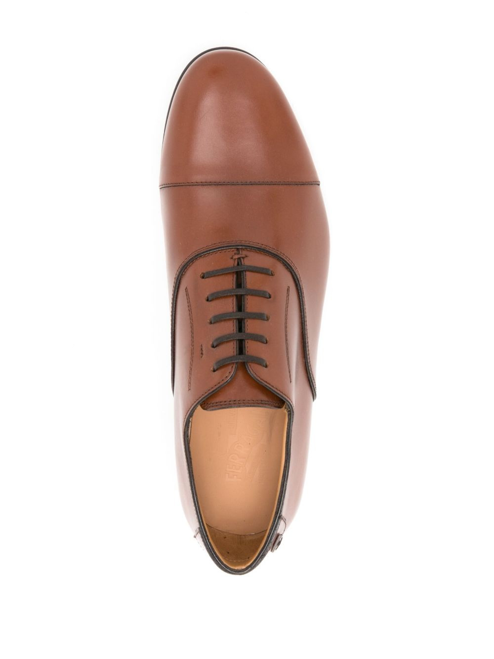 almond-toe leather lace-up shoes - 4