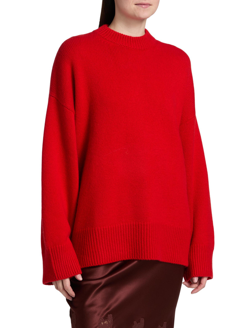 Women's Seedstitch Cashmere Tunic Sweater - Cherry 4