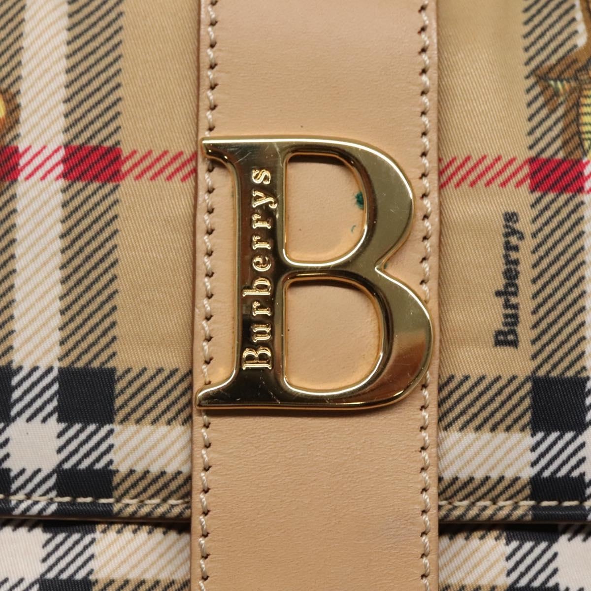 Burberry Nova Check Shoulder Bag Nylon Beige Gold - 10