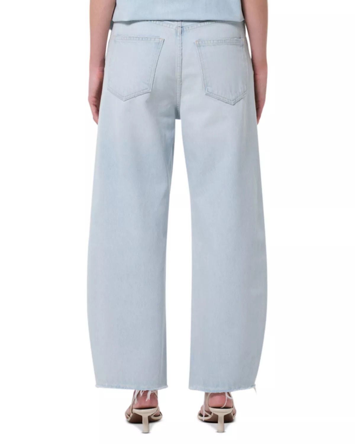 Low Curve Fray Mid Rise Jeans in Flourish - 3