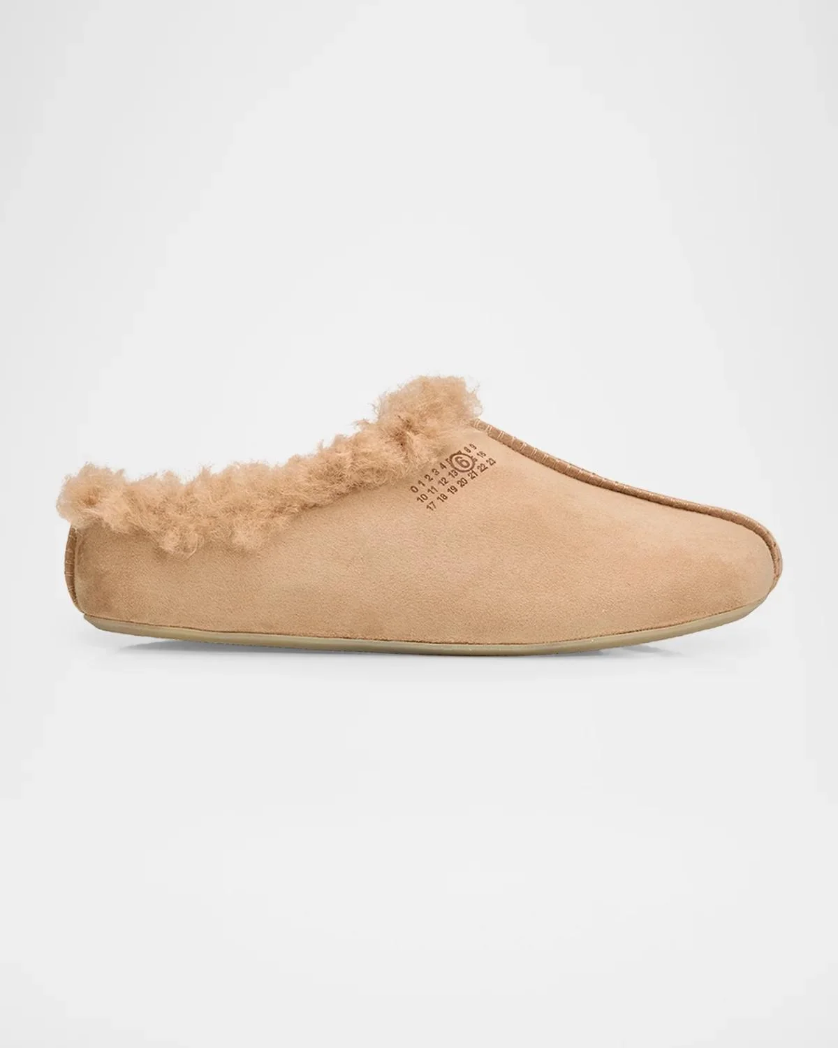 Shearling-Lined Suede Anatomical Mules - 1