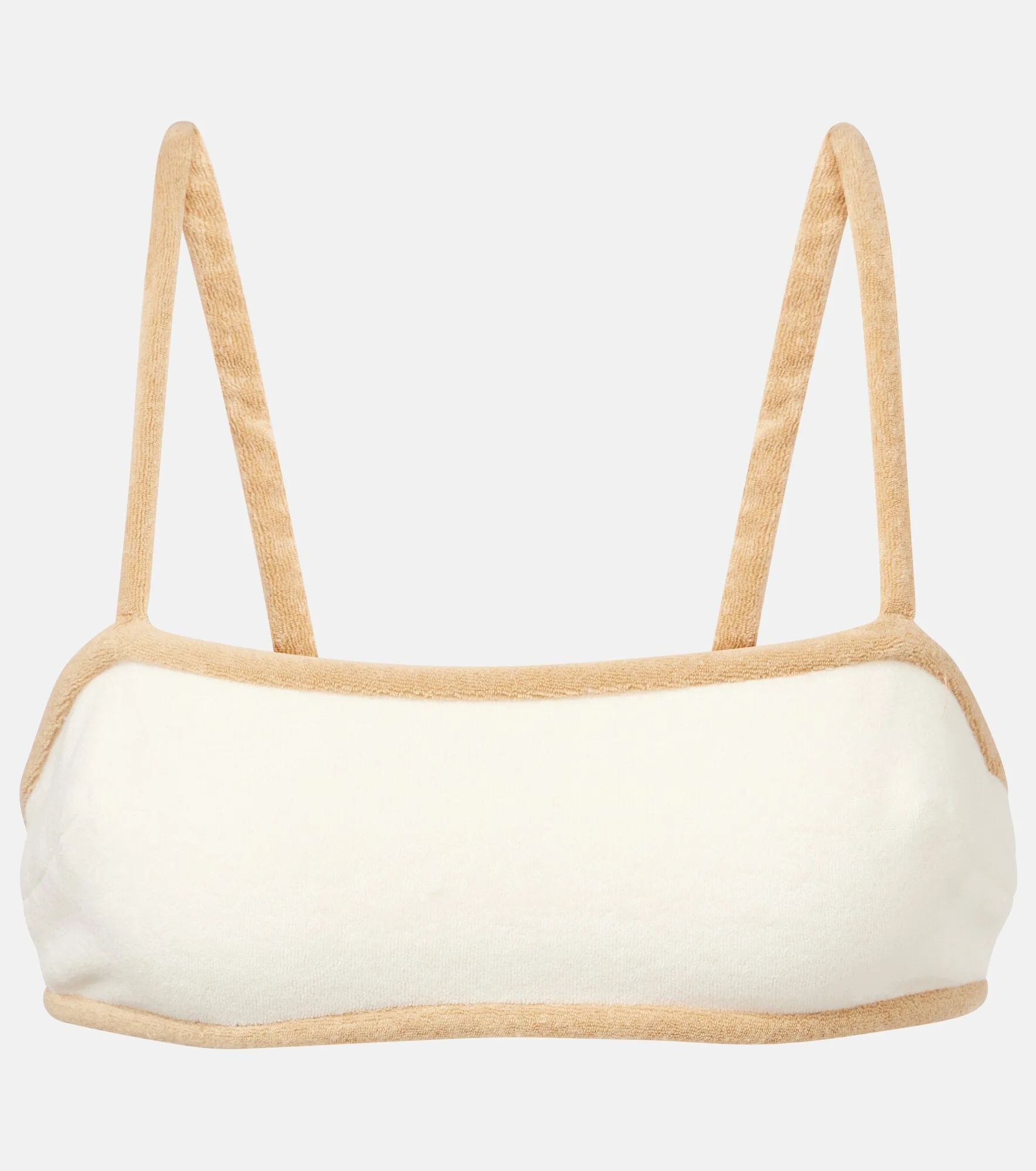 Cotton-blend terry crop top - 1