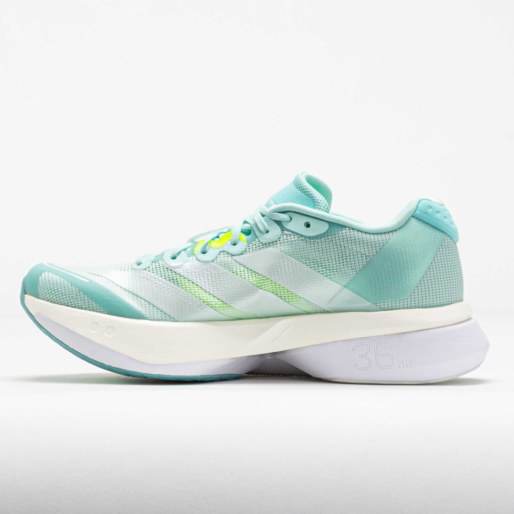 adidas Adizero Boston 13 Women's Aqua/Zero Metallic/Lucid Lemon - 2