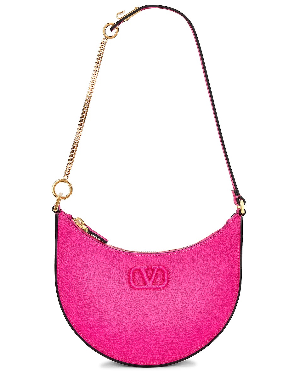 V Logo Signature Mini Hobo Bag - 5