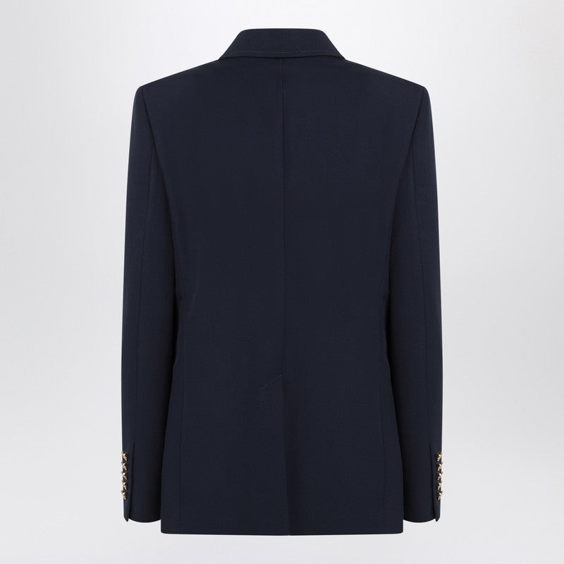 Gucci Double-Breasted Blue Jacket In Cotton Women - 2