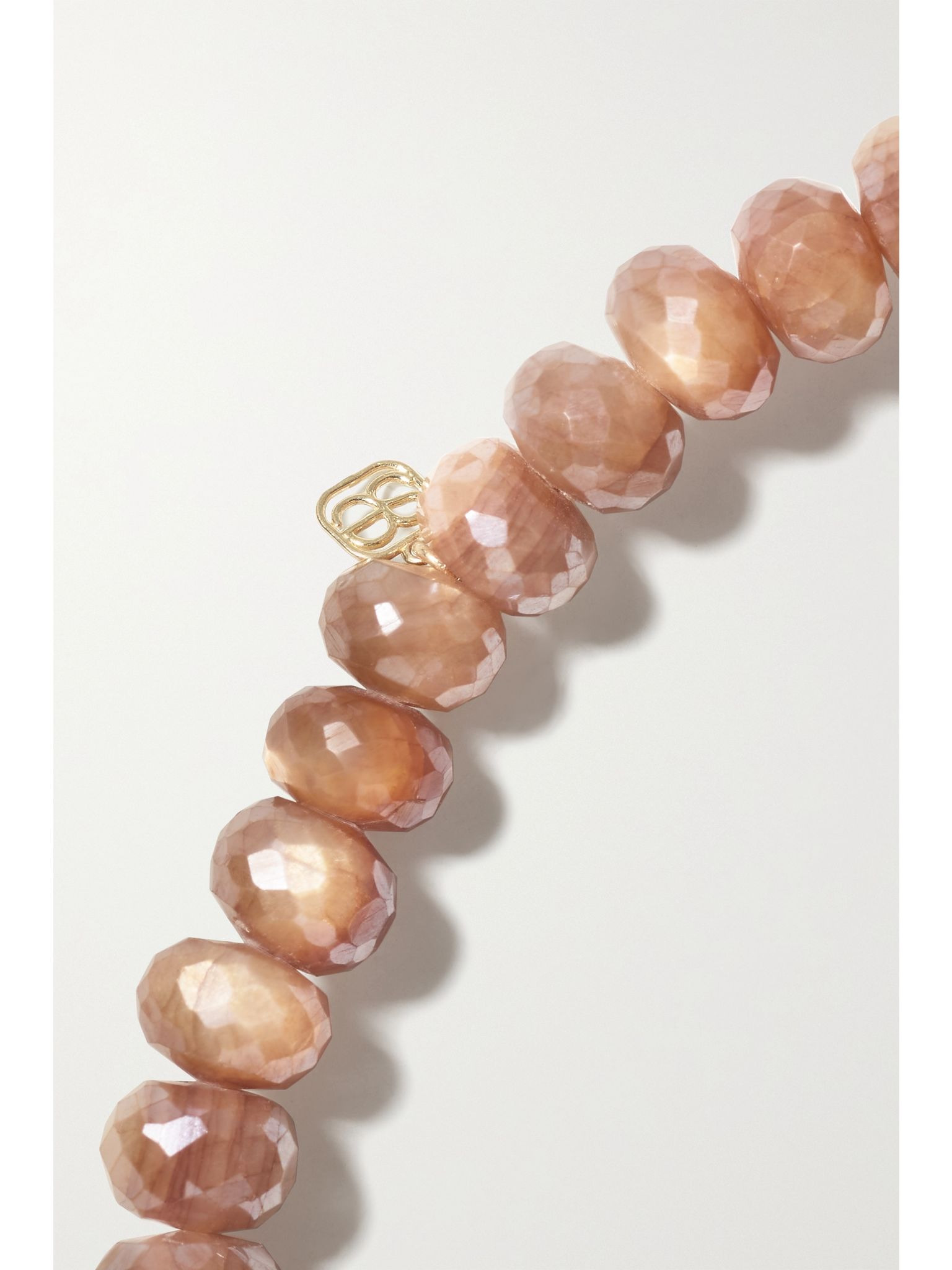 Pretzel 14-karat gold, moonstone and diamond bracelet Gold - 3