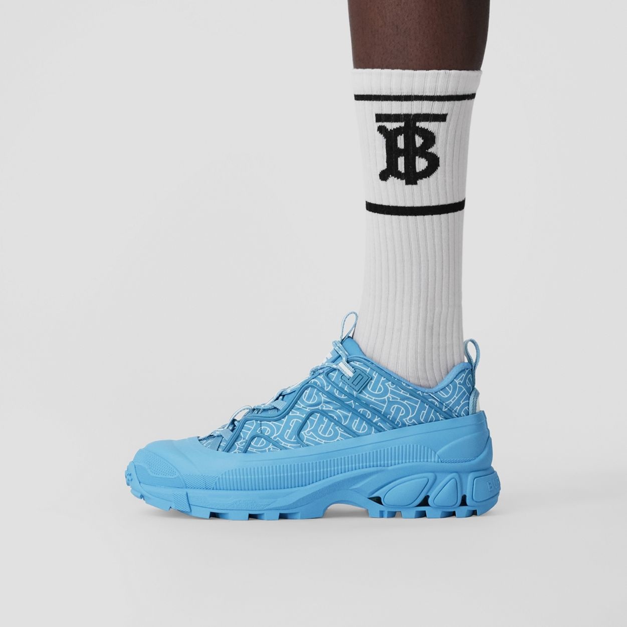Burberry Monogram Print Nylon Arthur Sneakers | REVERSIBLE